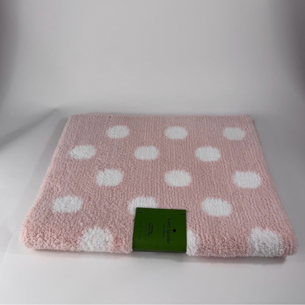 Kate Spade Pink and White Polka Dot Bath Mat